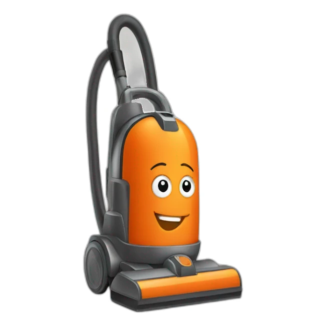 Carrot vacuum cleaner sticker