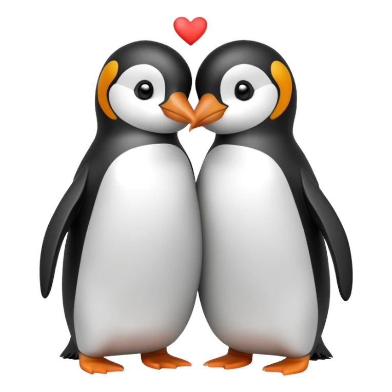 Penguin love sticker