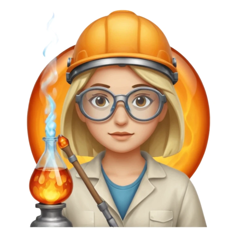 Glass Blower woman sticker