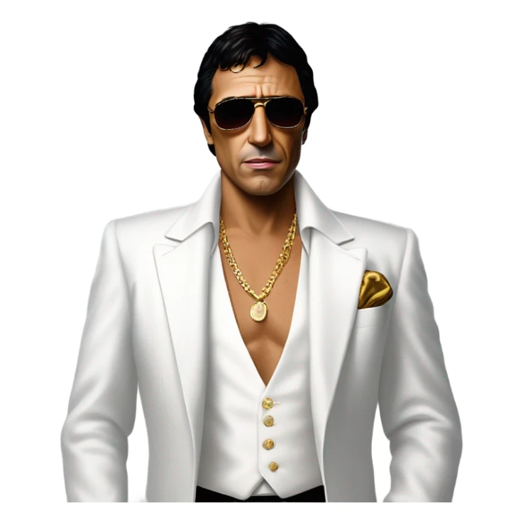 Tony Montana with 3 supermodels sticker