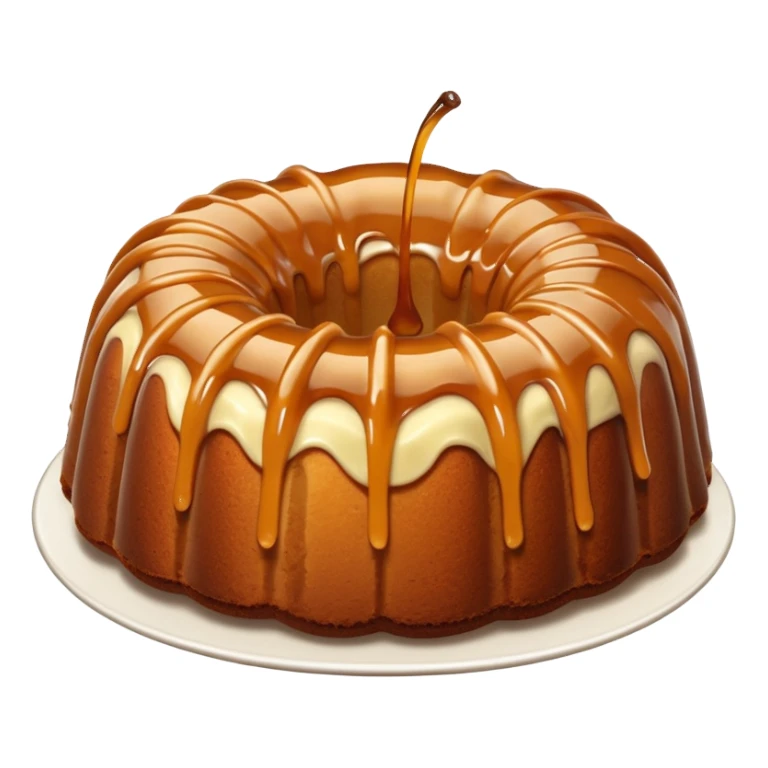 Bundt cake with caramel sliced apples  sticker