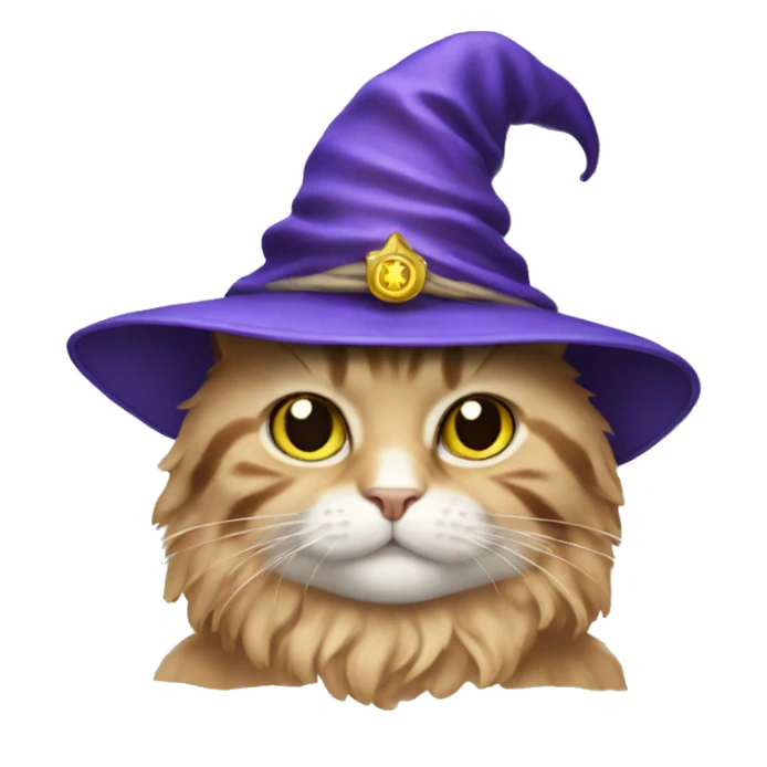 cat wearing a wizard disguise  sticker