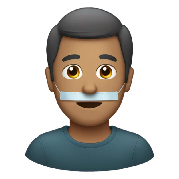 Father with mask sticker