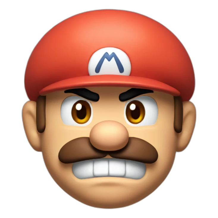 super mario head angry sticker