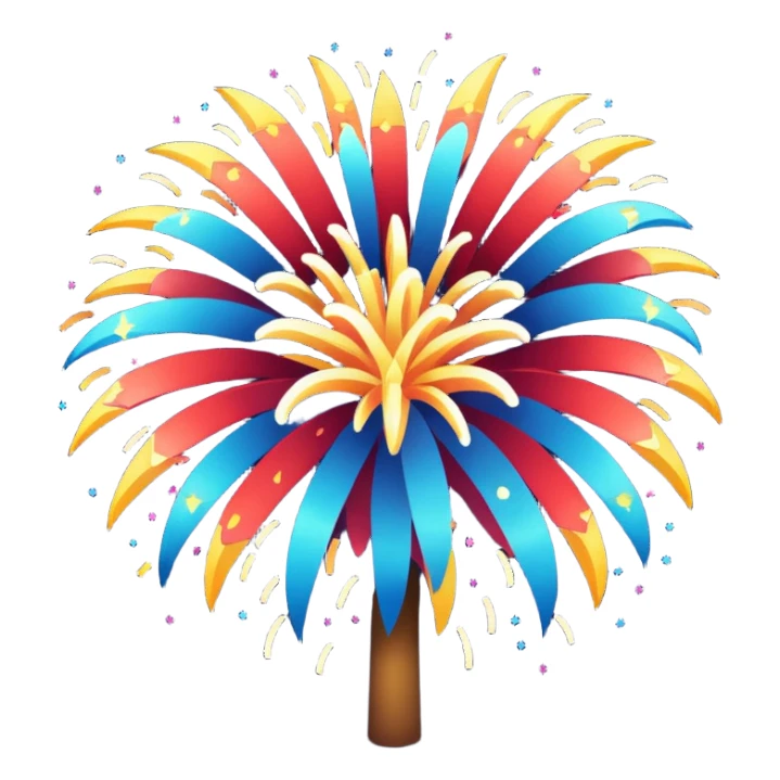 make the fireworks black with a white background.  sticker