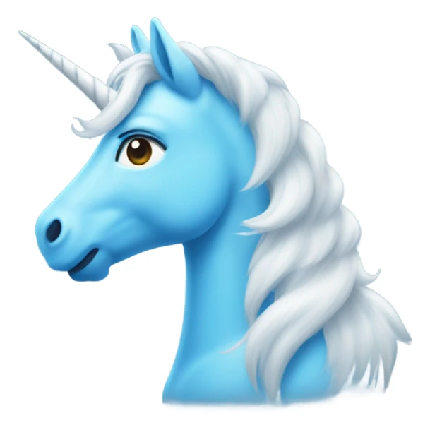 sky blue unicorn  sticker