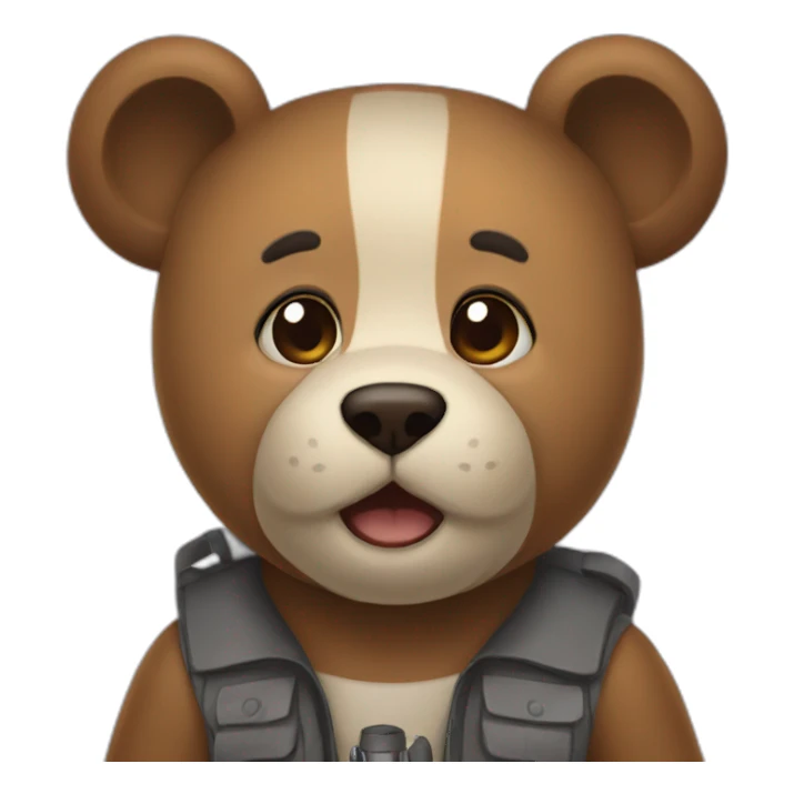 Oso enojado  sticker