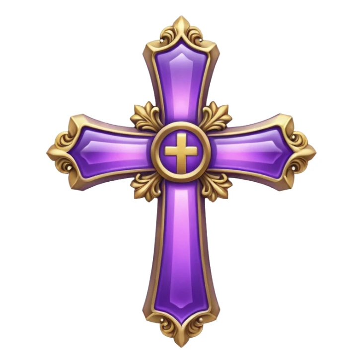 Holy purple cross sticker