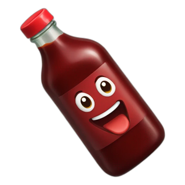 Dark Ketchup Bottle sticker