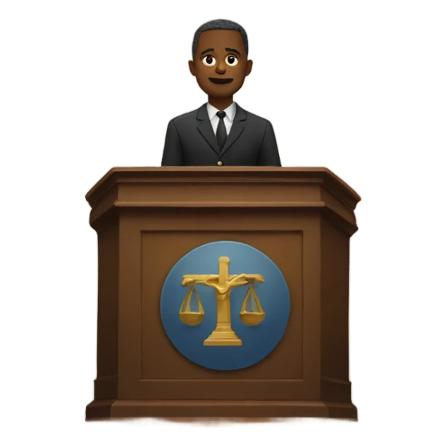 Standing behind pulpit sticker