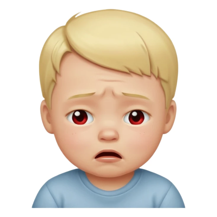 blond baby boy crying sticker