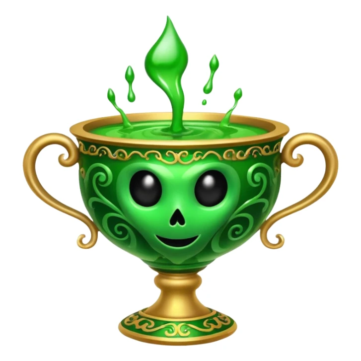 evil poison in elegant cup sticker