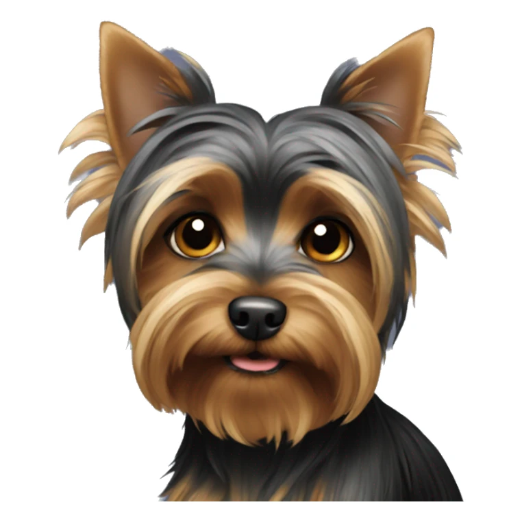 Black yorkshire terrier sticker