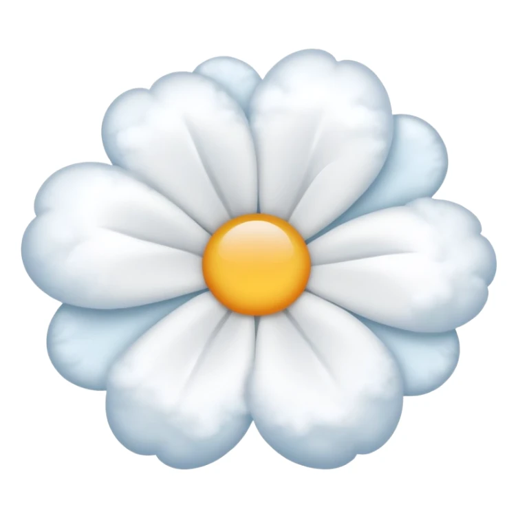 circle cloud with hollow middle white shaped like a flower sticker