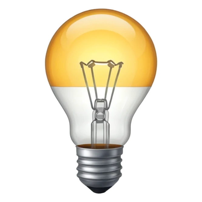 Lightbulb – Clear bulb glowing warmly sticker