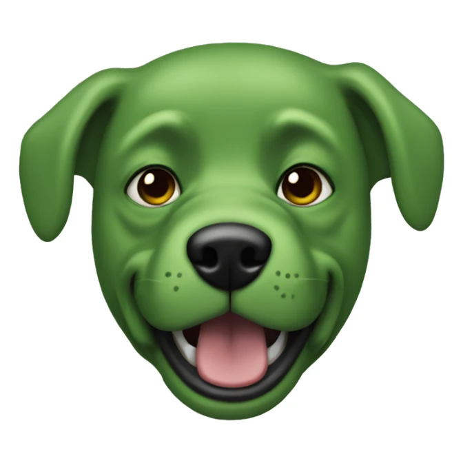 green dog saying goon sticker