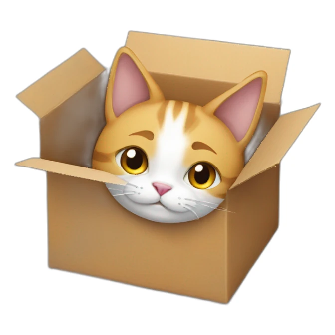 cat out the box sticker