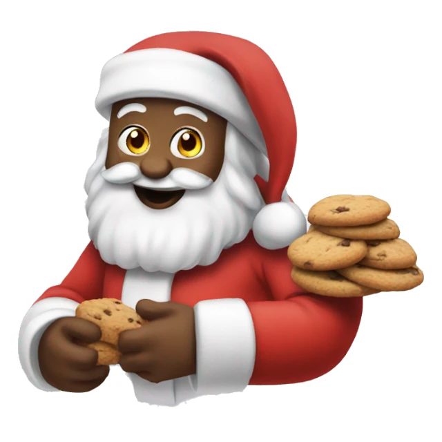 Santa with Cookies  sticker