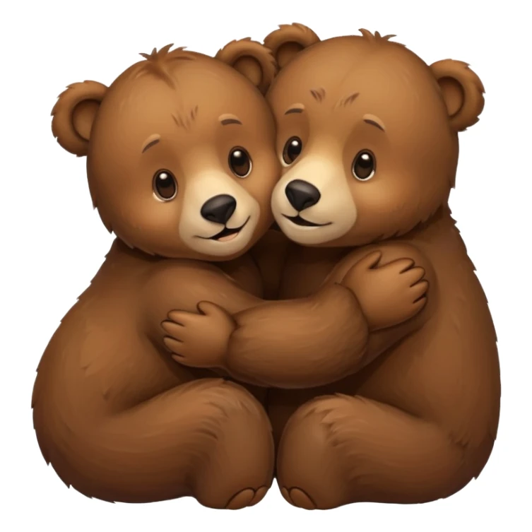 bear hug another bear  sticker