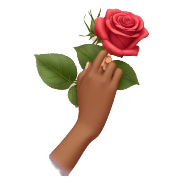 To lovingly caress a rose with one's hand sticker