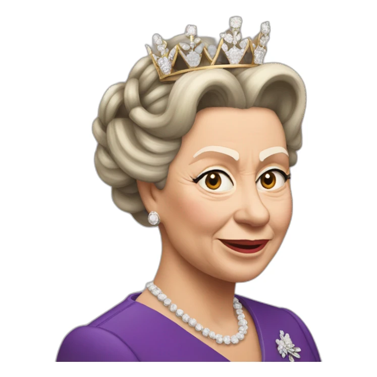 Queen Elizabeth II cornrows sticker