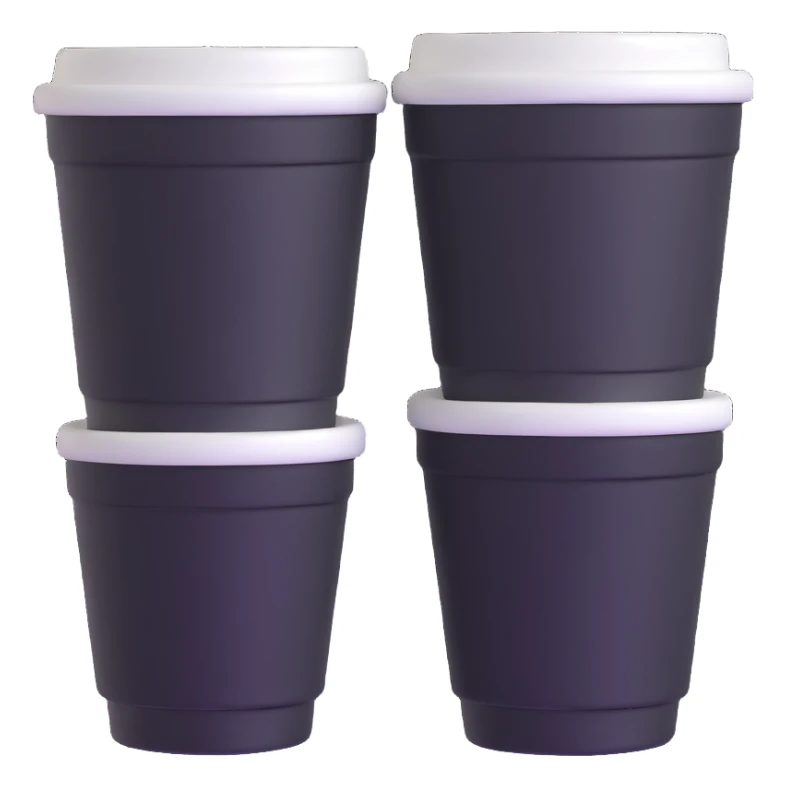 one styrofoam cup stacked inside another styrofoam cup sticker