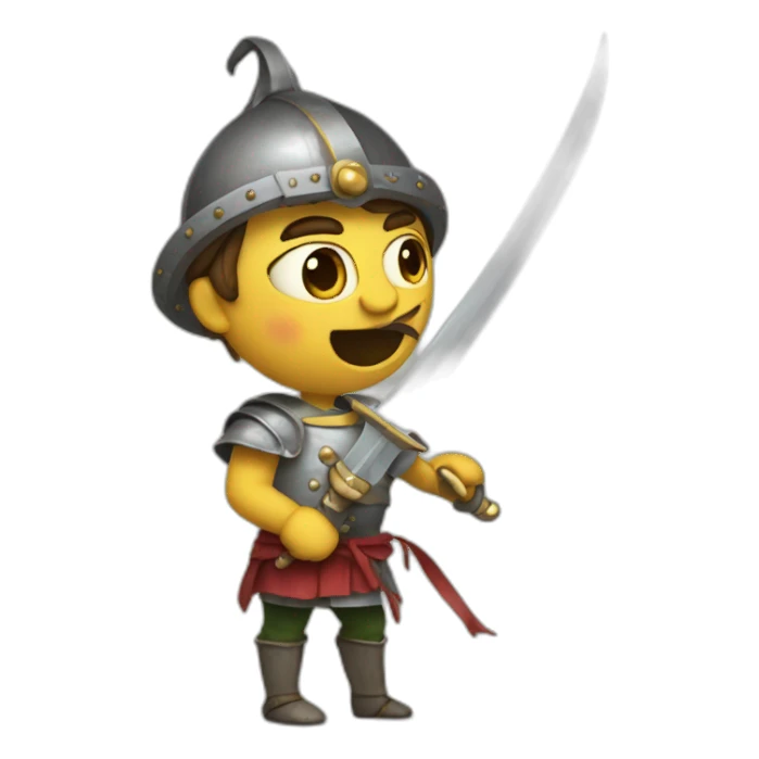 medieval sword-swallower sticker