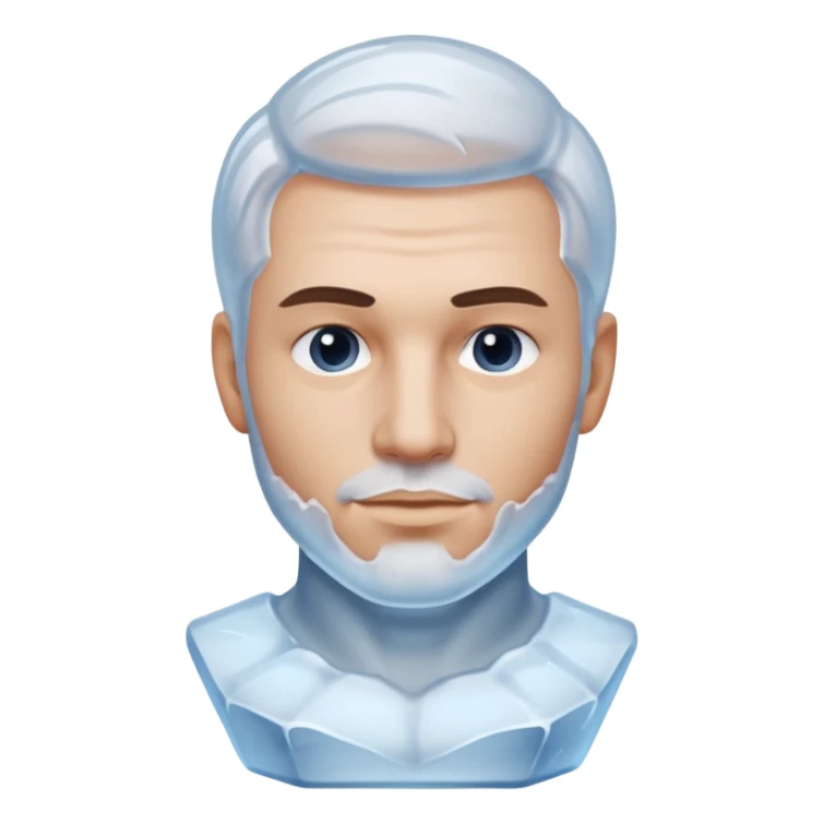 ice Sculpture bust man sticker