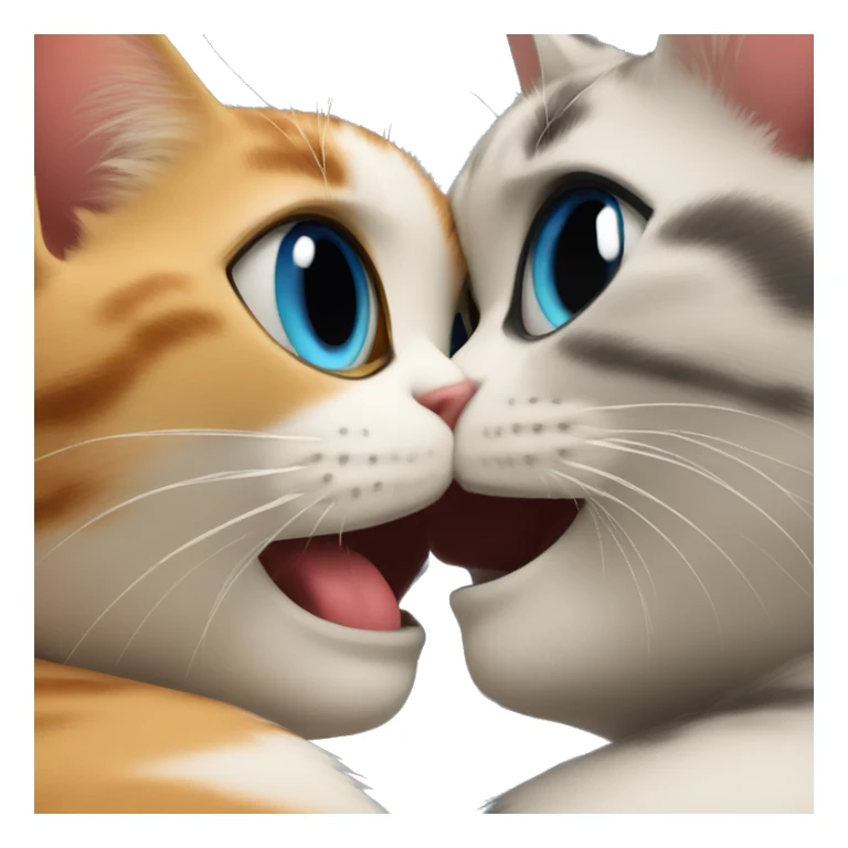 Cats kissing  sticker