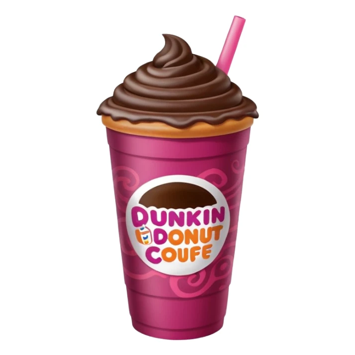Mocha raspberry iced coffee Dunkin’ Donuts sticker