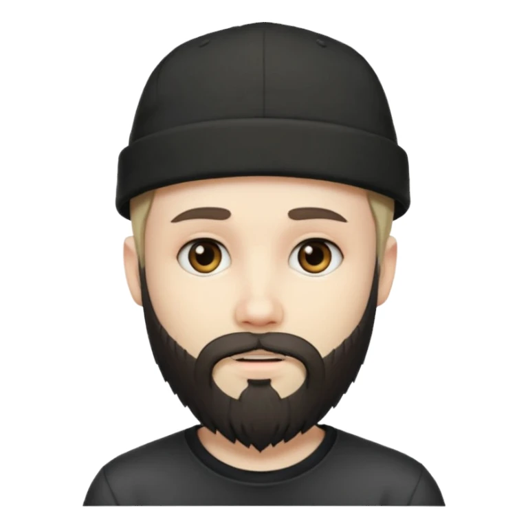 This emoji features an emo-style character with a beard and hat, capturing the emo aesthetic. sticker