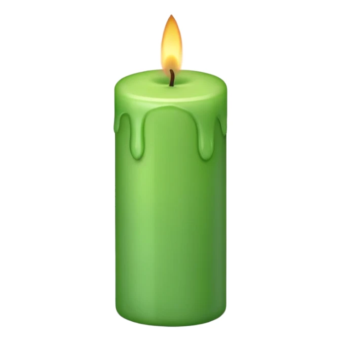 Yeşil mum sticker