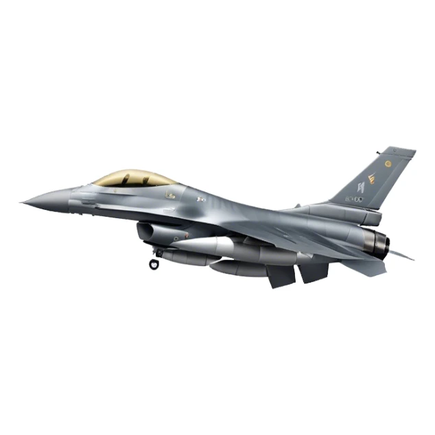 F-16 Fighting Falcon - General Dynamics (Stealth grey) sticker