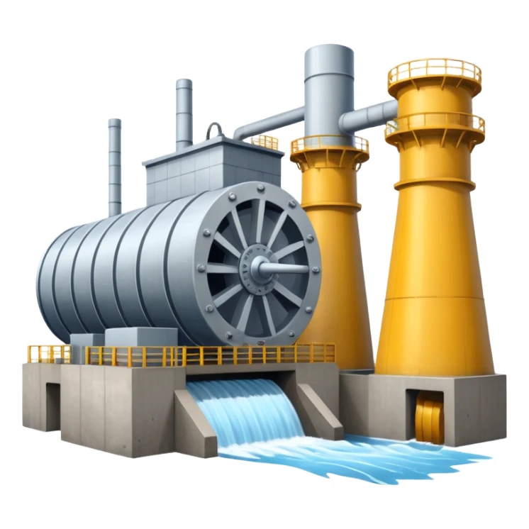 hydroelectric power station sticker