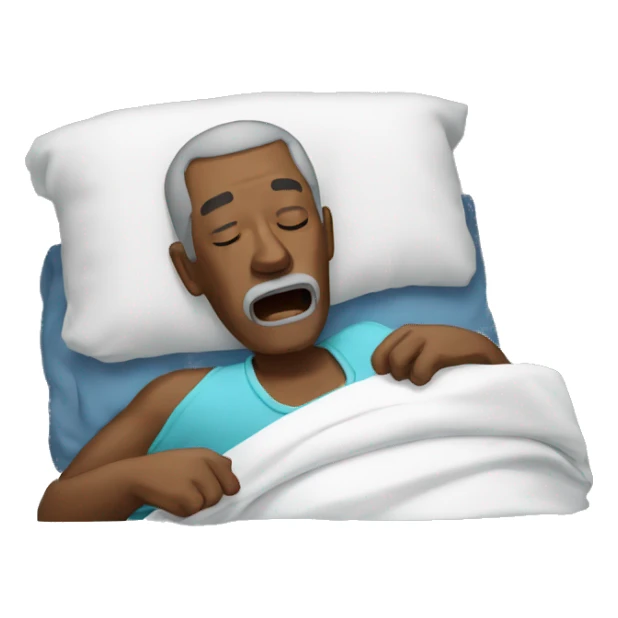 Old black man sleeping and snoring sticker