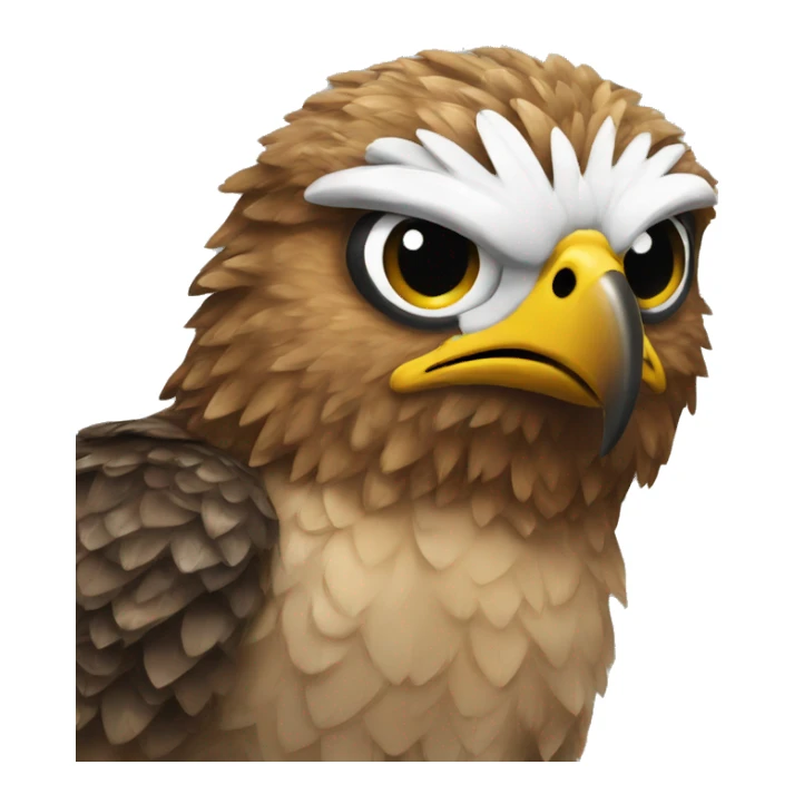 hawk with glitter sticker