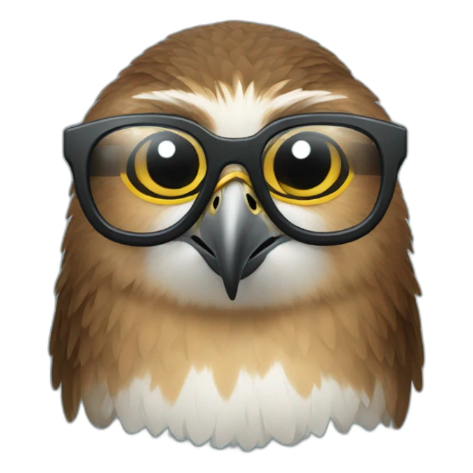 falcon with glasses sticker