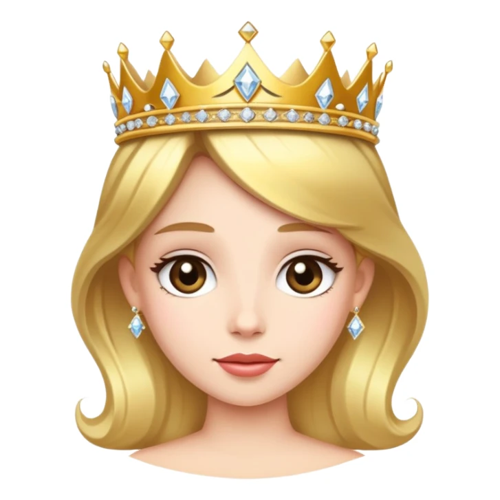 princess with crown and tiara sticker