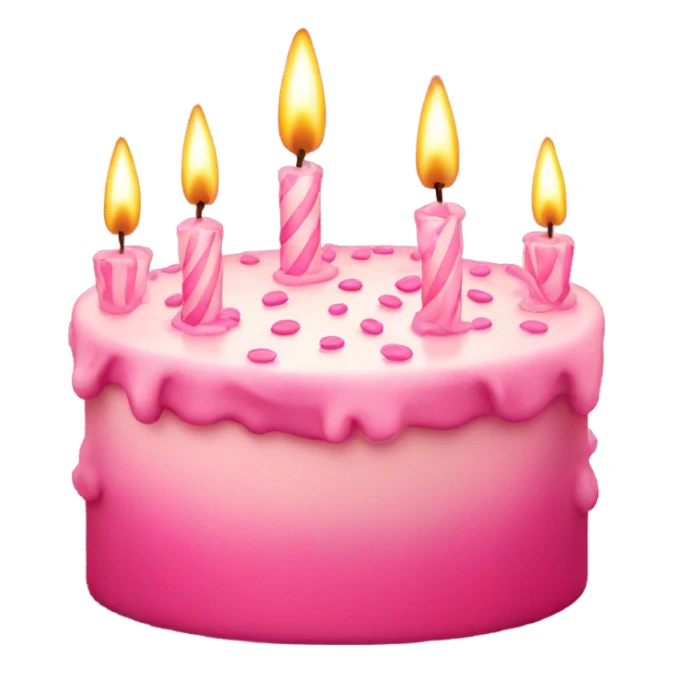 Pink birthday emoji sticker