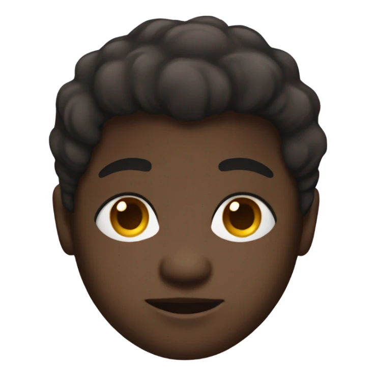 chubby darkskin boy cross eyed sticker