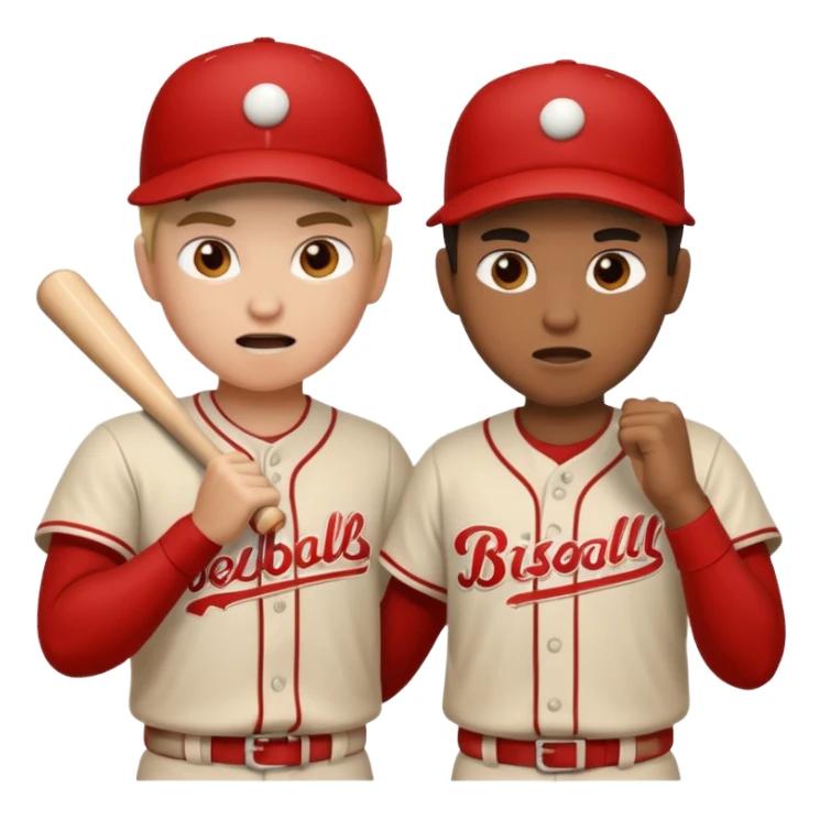 dos basebeall playr a golpes sticker