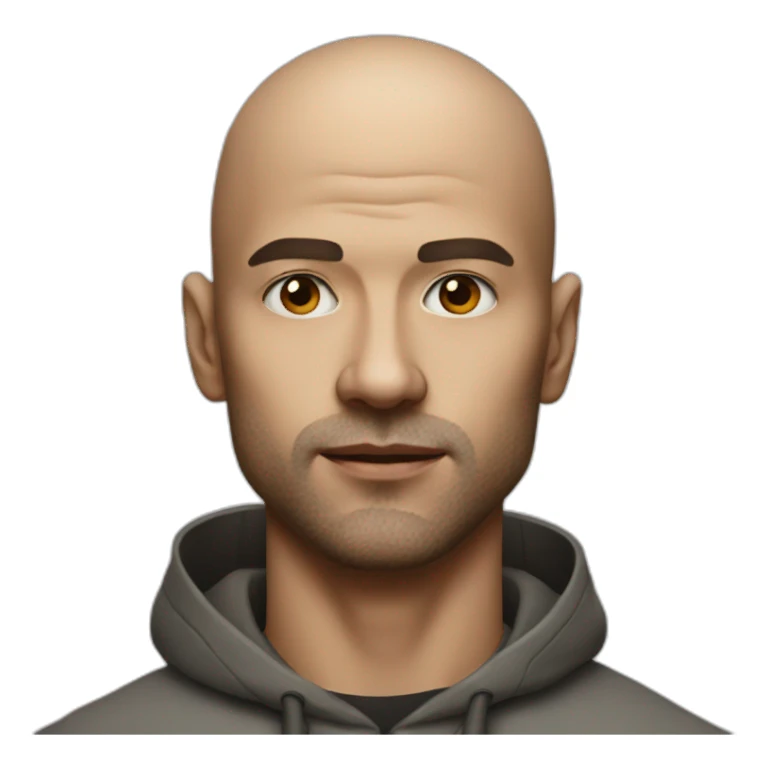 Badass hyper realistic man face sticker