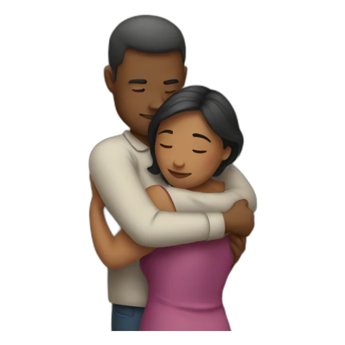 man hugging woman sticker
