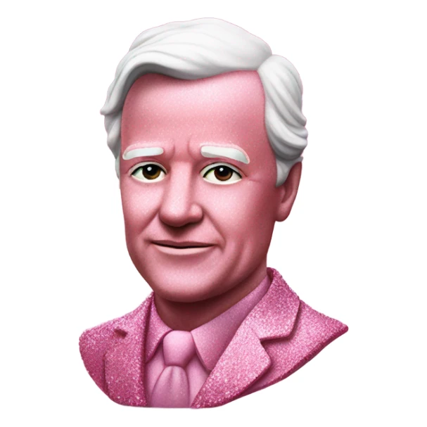 Pink ombre Eisenhower statue with glitter  sticker