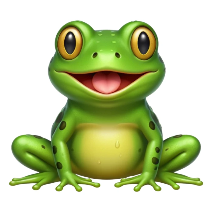 frog with tongue sticker