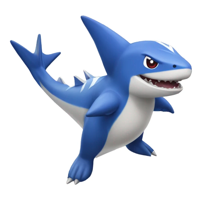 Latios-Sharpedo Full Body with Toronto Maple Leafs logo. sticker