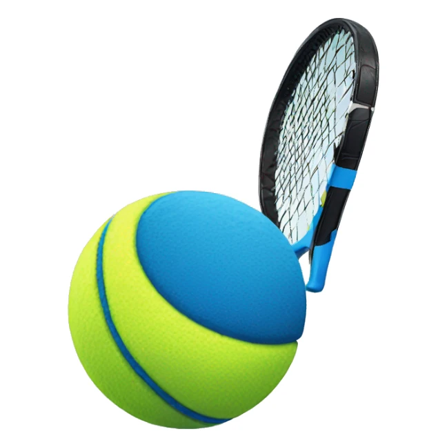 blue tennis ball sticker