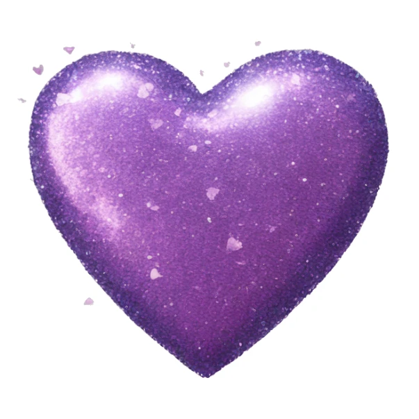 glitter heart  sticker