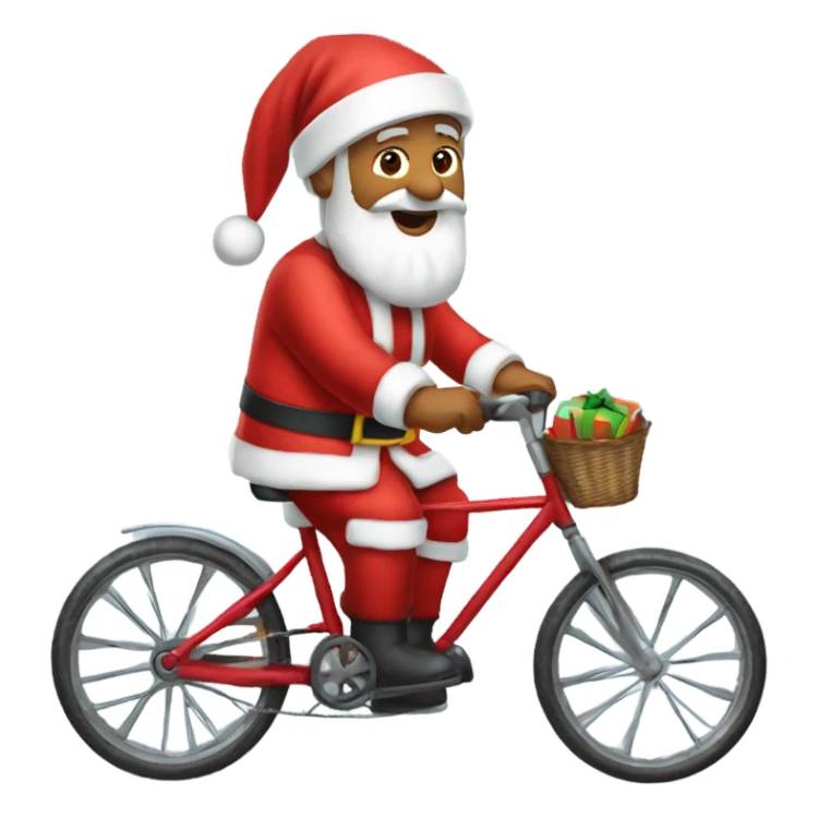Papá Noel en bicicleta de montaña  sticker