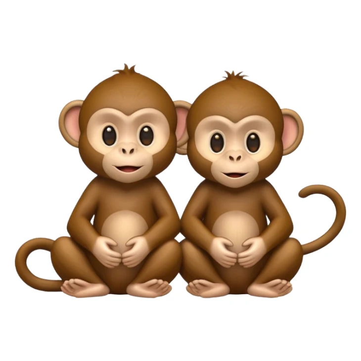 Couple of monkeys sticker